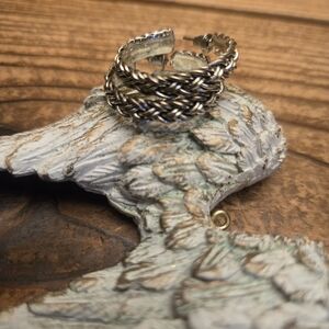 Elegant Silver Braided Ring